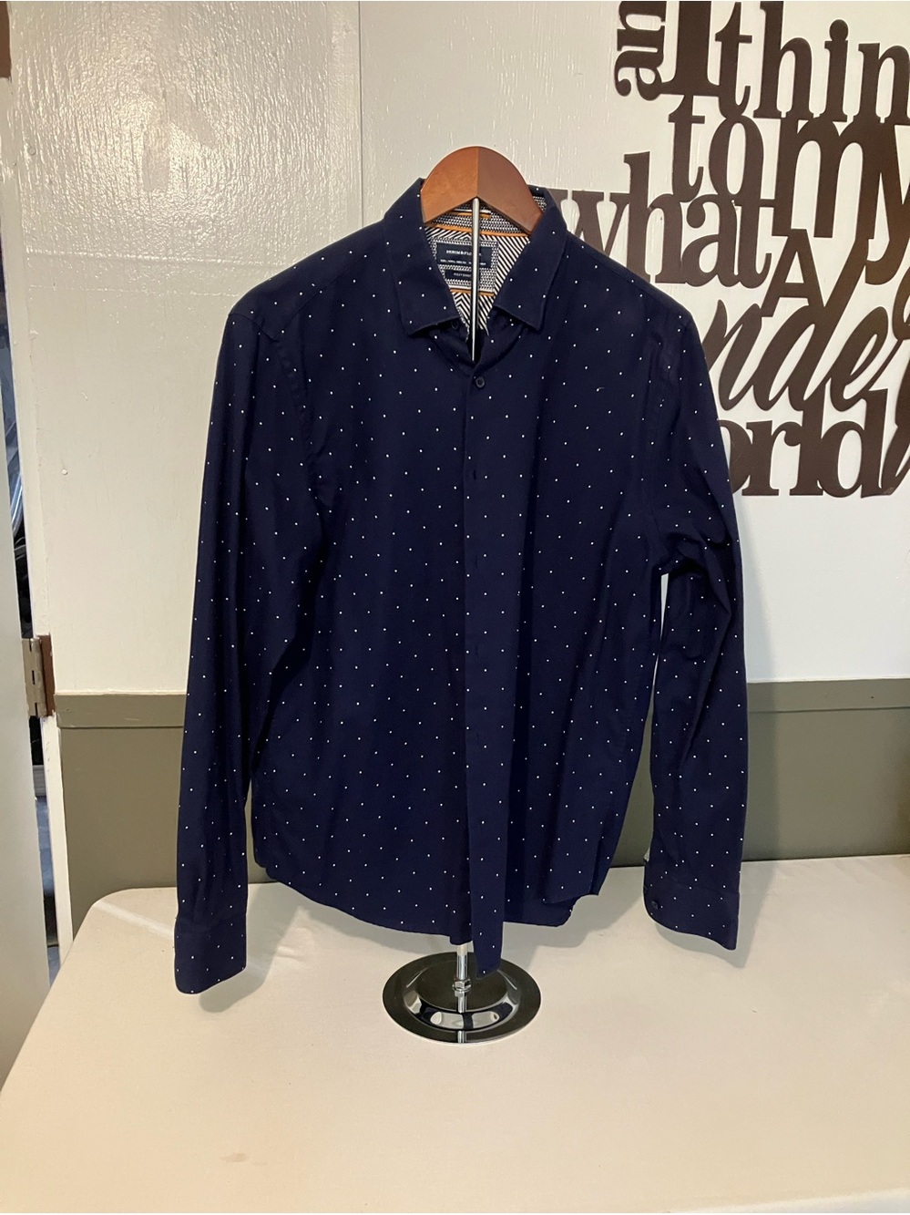 Men’s button down tailored shirt 100%cotton by Denim and Flower